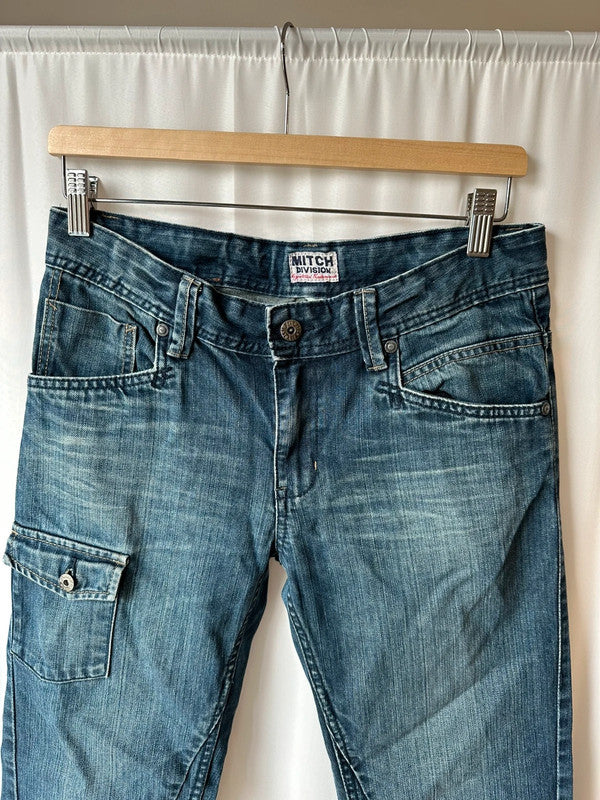 Mitch Division jeansy cargo vintage rozmiar M