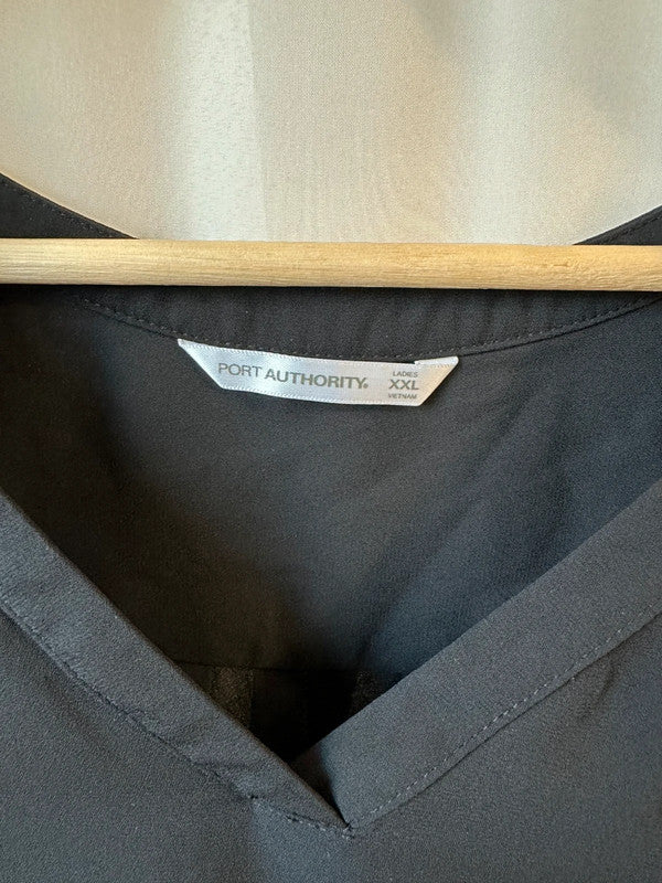 Czarna bluzka z krótkim rękawem koszulka elegancka