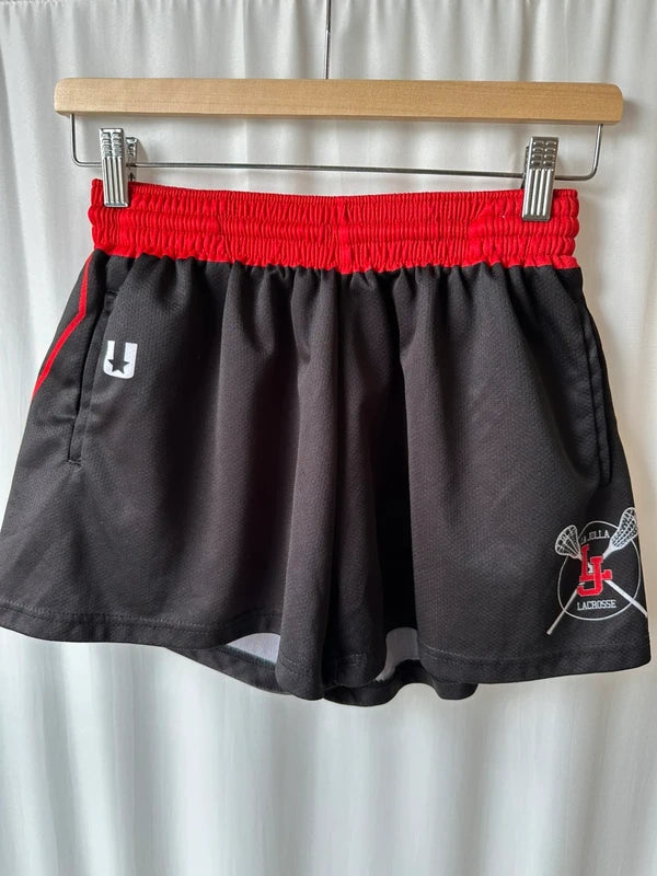 Universal Lacrosse spodenki sportowe La Jolla Lacrosse czarne czerwone