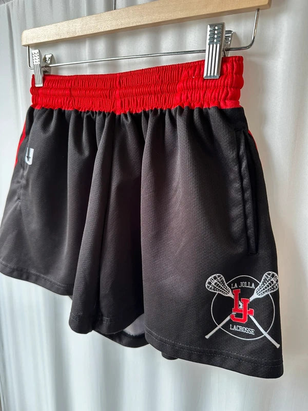 Universal Lacrosse spodenki sportowe La Jolla Lacrosse czarne czerwone