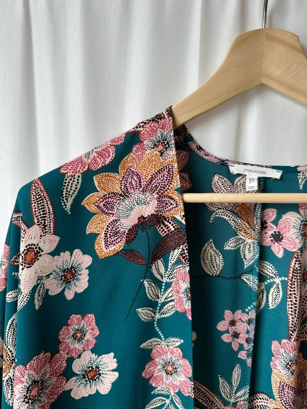 Maurices narzutka kimono w kwiaty
