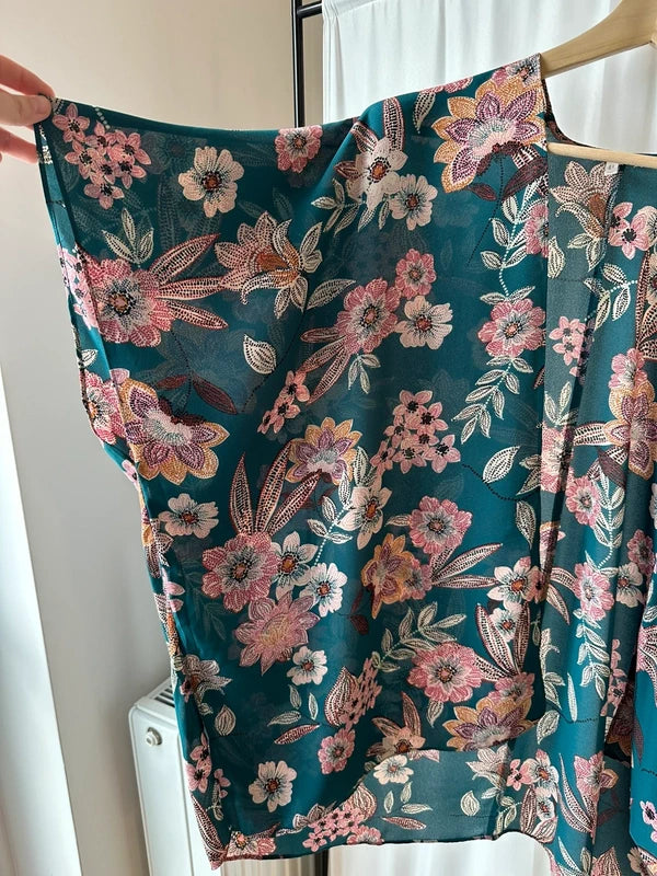 Maurices narzutka kimono w kwiaty