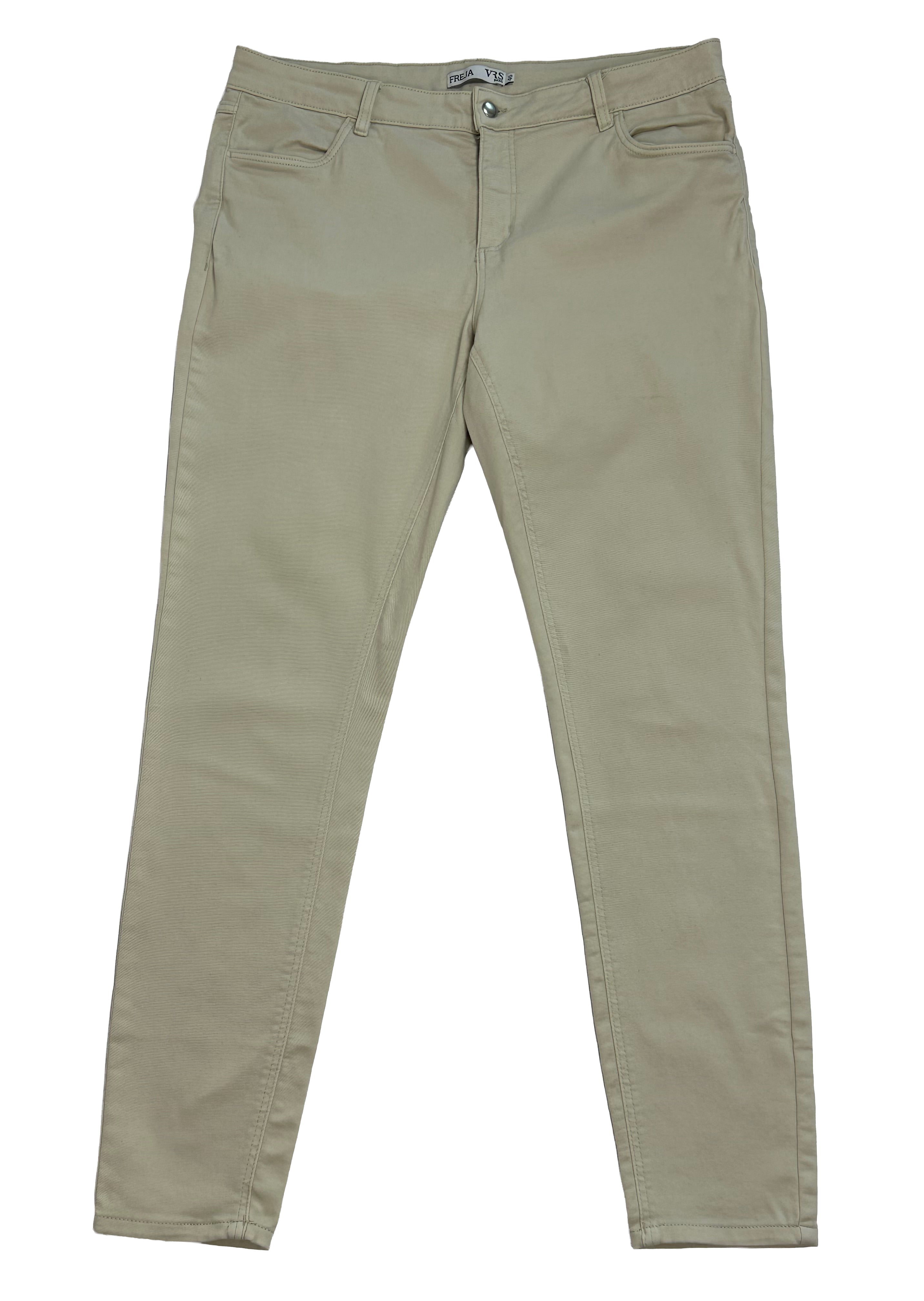 Beżowe spodnie typu skinny od VRS Basic