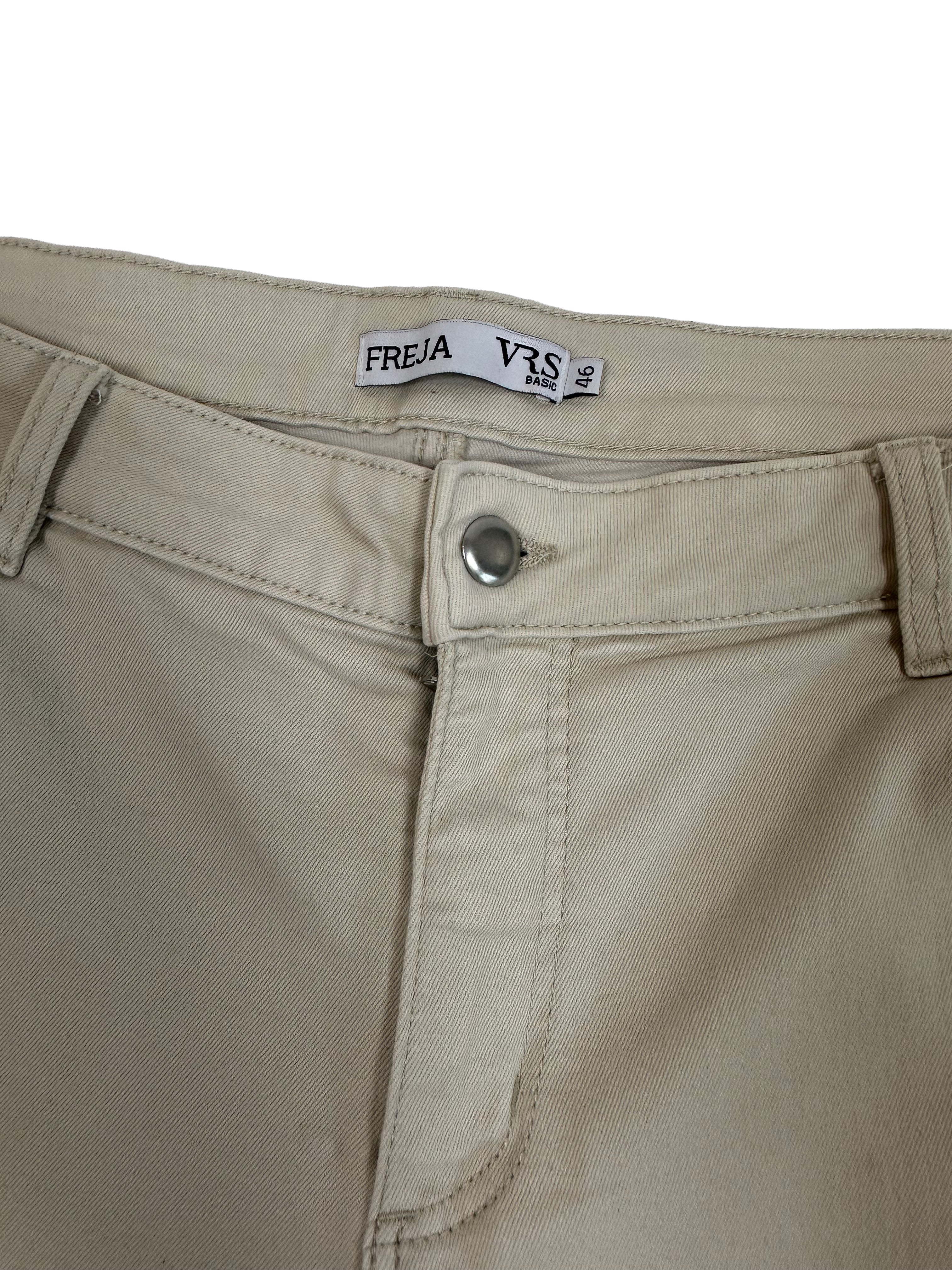 Beżowe spodnie typu skinny od VRS Basic