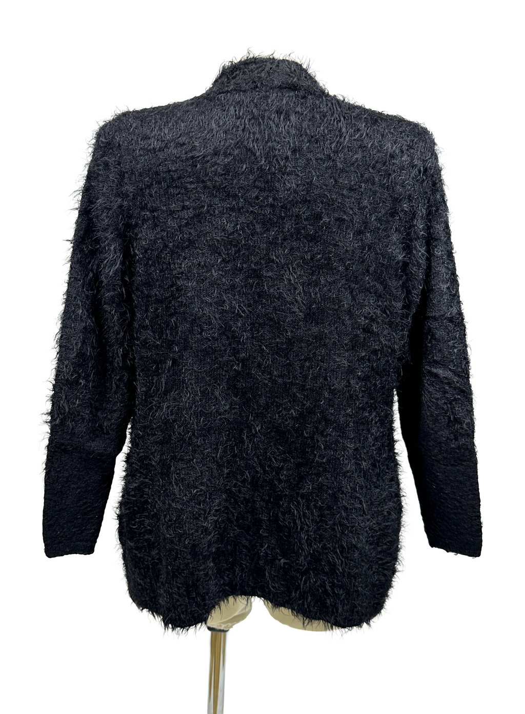 czarny kardigan etam s – puszysty sweter damski